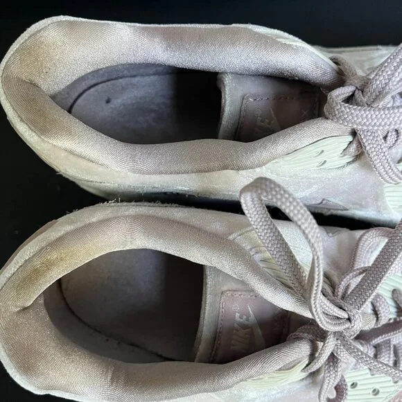 Nike Women's Air Max 90 Velvet Particle Rose Shoes Sneakers Size 10 - Picture 12 of 13